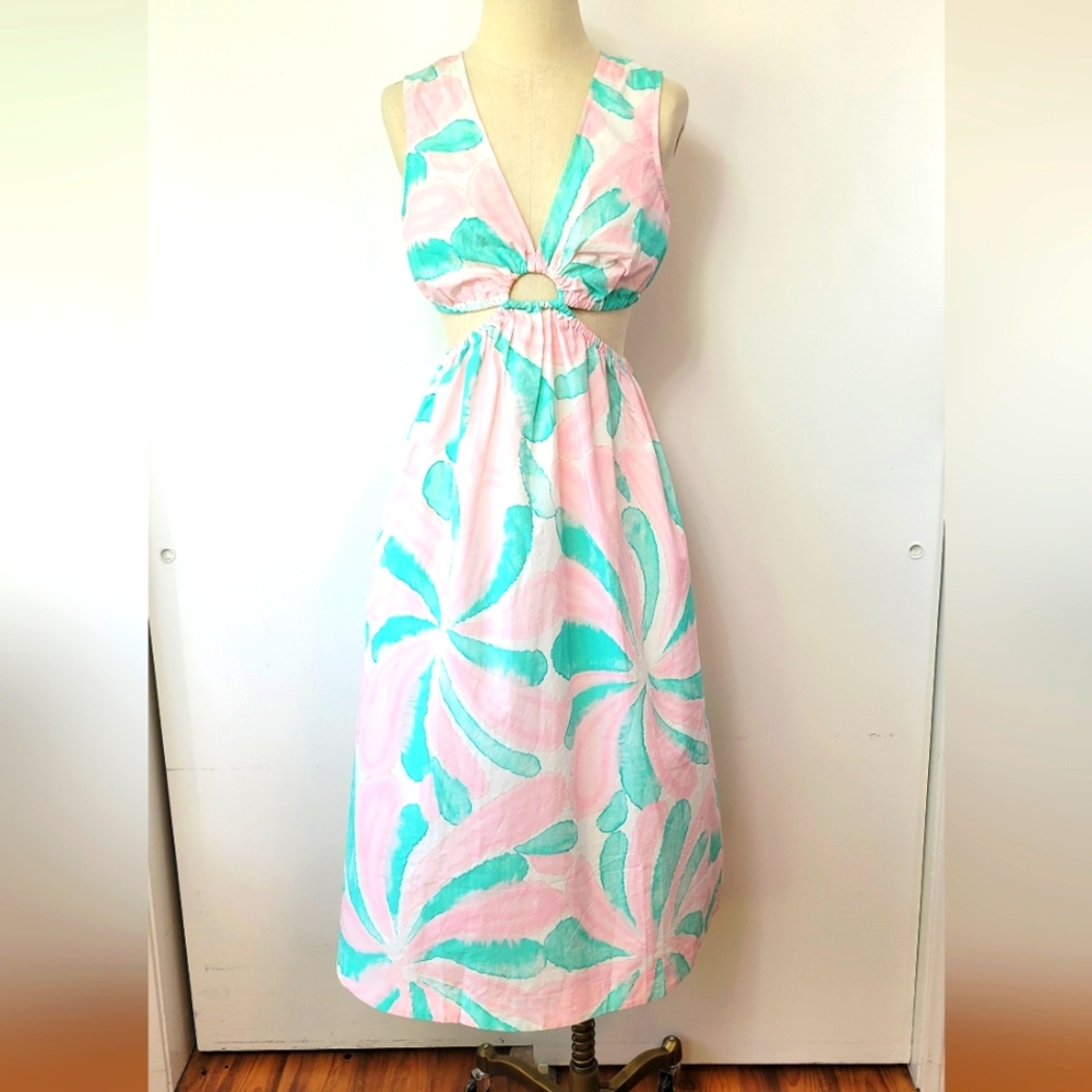 Rails Rizo Cutout MIDI Dress in Candy Mint